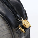 GUCCI Micro GG Canvas Shoulder Bag PVC Leather Navy Auth BA6762-14