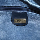 GUCCI Micro GG Canvas Shoulder Bag PVC Leather Navy Auth BA6762-15