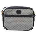 GUCCI Micro GG Canvas Shoulder Bag PVC Leather Navy Auth BA6762-2