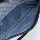 GUCCI Micro GG Canvas Shoulder Bag PVC Leather Navy Auth BA6762-20