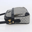 GUCCI Micro GG Canvas Shoulder Bag PVC Leather Navy Auth BA6762-4