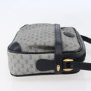 GUCCI Micro GG Canvas Shoulder Bag PVC Leather Navy Auth BA6762-5
