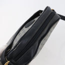 GUCCI Micro GG Canvas Shoulder Bag PVC Leather Navy Auth BA6762-6