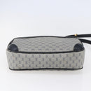 GUCCI Micro GG Canvas Shoulder Bag PVC Leather Navy Auth BA6762-9