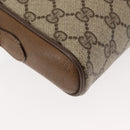 GUCCI GG Canvas Web Sherry Line Shoulder Bag PVC Leather Beige Green Auth BA6764-12