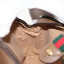 GUCCI GG Canvas Web Sherry Line Shoulder Bag PVC Leather Beige Green Auth BA6764-19