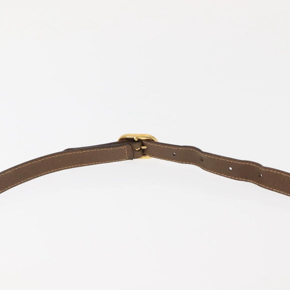 GUCCI GG Canvas Web Sherry Line Shoulder Bag PVC Leather Beige Green Auth BA6764