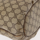 GUCCI GG Supreme Shoulder Bag PVC Leather Beige Auth BA6765-9