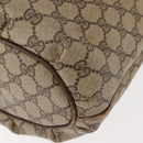 GUCCI GG Supreme Shoulder Bag PVC Leather Beige Auth BA6765-17