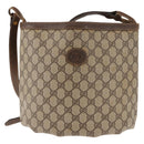 GUCCI GG Supreme Shoulder Bag PVC Leather Beige Auth BA6765-13