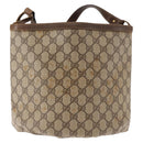 GUCCI GG Supreme Shoulder Bag PVC Leather Beige Auth BA6765-2