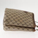 GUCCI GG Supreme Shoulder Bag PVC Leather Beige Auth BA6765-4