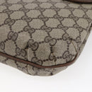 GUCCI GG Canvas Web Sherry Line Shoulder Bag PVC Leather Beige Green Auth BA6766-12