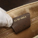 GUCCI GG Canvas Web Sherry Line Shoulder Bag PVC Leather Beige Green Auth BA6766-20