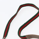 GUCCI GG Canvas Web Sherry Line Shoulder Bag PVC Leather Beige Green Auth BA6766-8