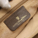 GUCCI GG Canvas Web Sherry Line Shoulder Bag PVC Leather Beige Green Auth BA6767-17