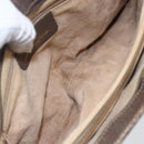 GUCCI GG Canvas Web Sherry Line Shoulder Bag PVC Leather Beige Green Auth BA6767-11