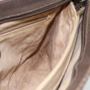 GUCCI GG Canvas Web Sherry Line Shoulder Bag PVC Leather Beige Green Auth BA6767-18