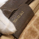 GUCCI GG Canvas Web Sherry Line Shoulder Bag PVC Leather Beige Green Auth BA6767-12