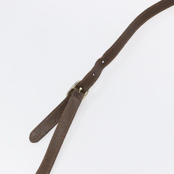 GUCCI GG Canvas Web Sherry Line Shoulder Bag PVC Leather Beige Green Auth BA6767