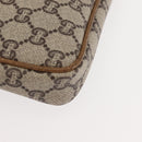 GUCCI GG PLUS Canvas Clutch Bag PVC Leather Beige Auth BA6769-14
