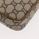 GUCCI GG PLUS Canvas Clutch Bag PVC Leather Beige Auth BA6769-15