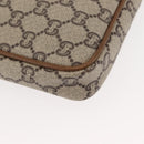GUCCI GG PLUS Canvas Clutch Bag PVC Leather Beige Auth BA6769-16