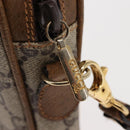 GUCCI GG PLUS Canvas Clutch Bag PVC Leather Beige Auth BA6769-10