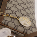 GUCCI GG PLUS Canvas Clutch Bag PVC Leather Beige Auth BA6769-11