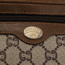 GUCCI GG PLUS Canvas Clutch Bag PVC Leather Beige Auth BA6769-18