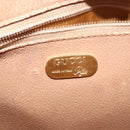 GUCCI GG PLUS Canvas Clutch Bag PVC Leather Beige Auth BA6769-19