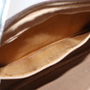 GUCCI GG PLUS Canvas Clutch Bag PVC Leather Beige Auth BA6769-22