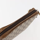 GUCCI GG PLUS Canvas Clutch Bag PVC Leather Beige Auth BA6769-7