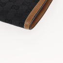 GUCCI GG Canvas Shoulder Bag Canvas Black Brown Auth BA6774-14