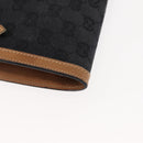 GUCCI GG Canvas Shoulder Bag Canvas Black Brown Auth BA6774-15
