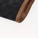 GUCCI GG Canvas Shoulder Bag Canvas Black Brown Auth BA6774-16
