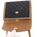 GUCCI GG Canvas Shoulder Bag Canvas Black Brown Auth BA6774-10