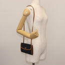 GUCCI GG Canvas Shoulder Bag Canvas Black Brown Auth BA6774-20