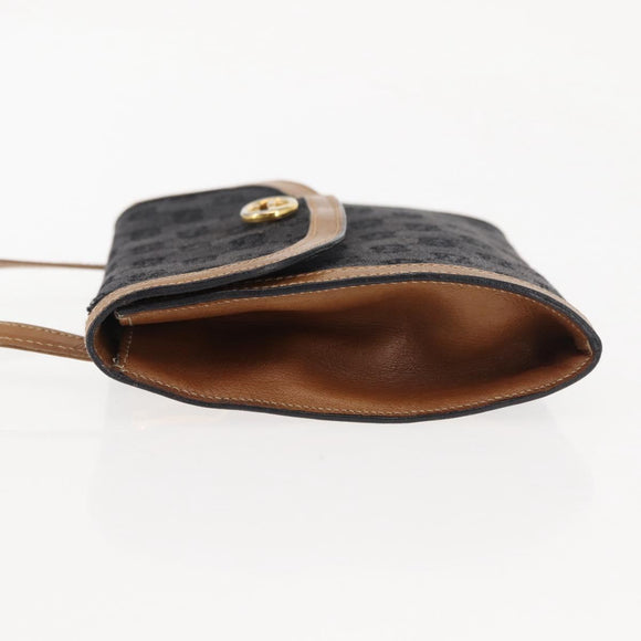 GUCCI GG Canvas Shoulder Bag Canvas Black Brown Auth BA6774