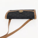 GUCCI GG Canvas Shoulder Bag Canvas Black Brown Auth BA6774-6