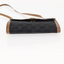 GUCCI GG Canvas Shoulder Bag Canvas Black Brown Auth BA6774-5
