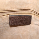 GUCCI GG Supreme Web Sherry Line Hand Bag PVC Beige Gold Auth BA6782-15