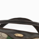 GUCCI GG Supreme Web Sherry Line Hand Bag PVC Beige Gold Auth BA6782-8