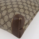 GUCCI GG Supreme Hand Bag PVC Beige Gold 156 02 905 Auth BA6783-9