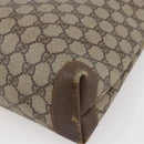GUCCI GG Supreme Hand Bag PVC Beige Gold 156 02 905 Auth BA6783-15