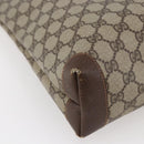 GUCCI GG Supreme Hand Bag PVC Beige Gold 156 02 905 Auth BA6783-16