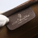 GUCCI GG Supreme Hand Bag PVC Beige Gold 156 02 905 Auth BA6783-20