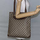 GUCCI GG Supreme Hand Bag PVC Beige Gold 156 02 905 Auth BA6783-21