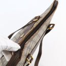 GUCCI GG Supreme Hand Bag PVC Beige Gold 156 02 905 Auth BA6783-6