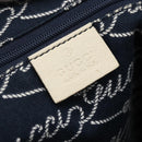 GUCCI Tote Bag Nylon Leather Navy 170008 Auth BA6786-17